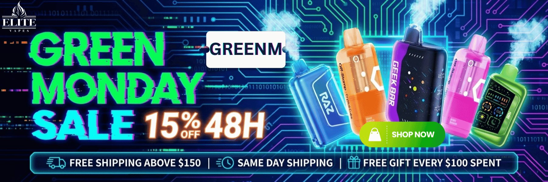 Green Monday 15% Off ELITE 