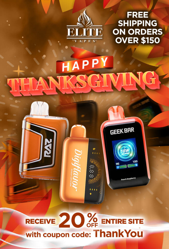 Elite Vapes Thanksgiving Sale Banner