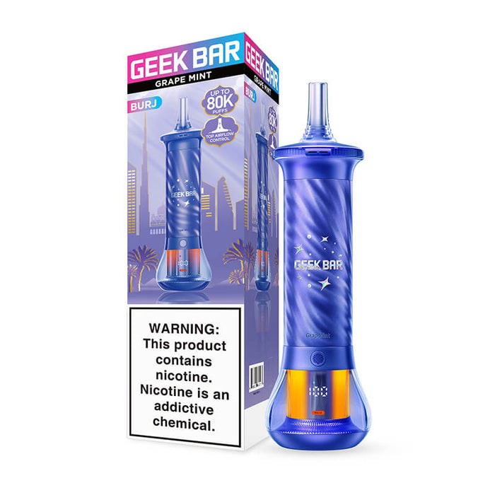 Geek Bar Burj 80K Disposable Hookah Vape - Grape Mint