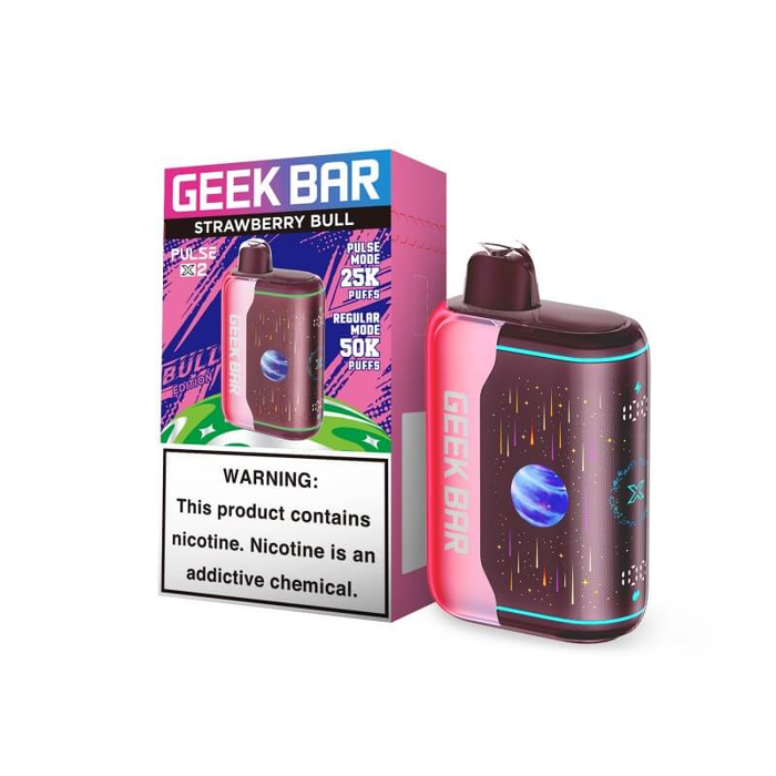 Geek Bar Pulse X 2 Disposable Vape - Strawberry Bull