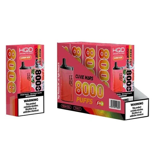 HQD Vape Cuvie Mars 8000 Puffs Disposable Vape 5% Nicotine