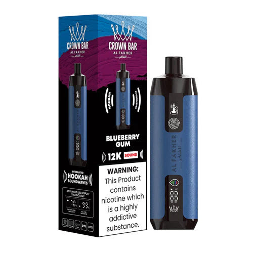 Blueberry Gum Al Fakher Crown Bar 12000 Disposable Vape