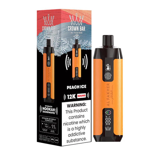 Peach Ice Al Fakher Crown Bar 12000 Disposable Vape